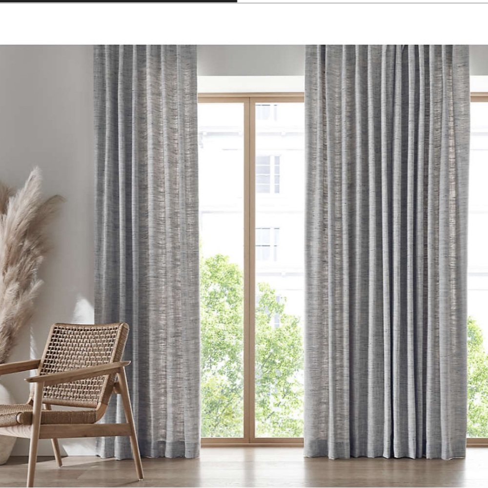 Crate and Barrel Reid Curtain Blue